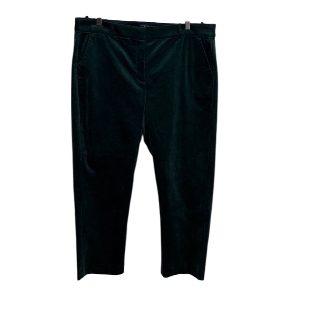 J. Crew Factory Green Velvet 3 Piece Blazer Pant Vest Suit Women Size 16 - Picture 11 of 13